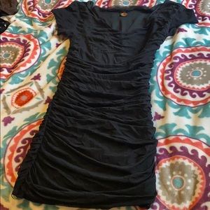 Mini dress skin tight black lace